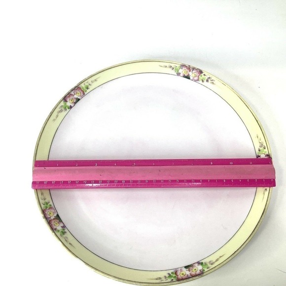 VINTAGE Meito China 12” Dinner Plate‎ Floral Porcelain Hand Painted - Picture 7 of 7